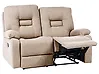 Manual Recliner Sofa 2 Seater BERGEN Fabric Beige