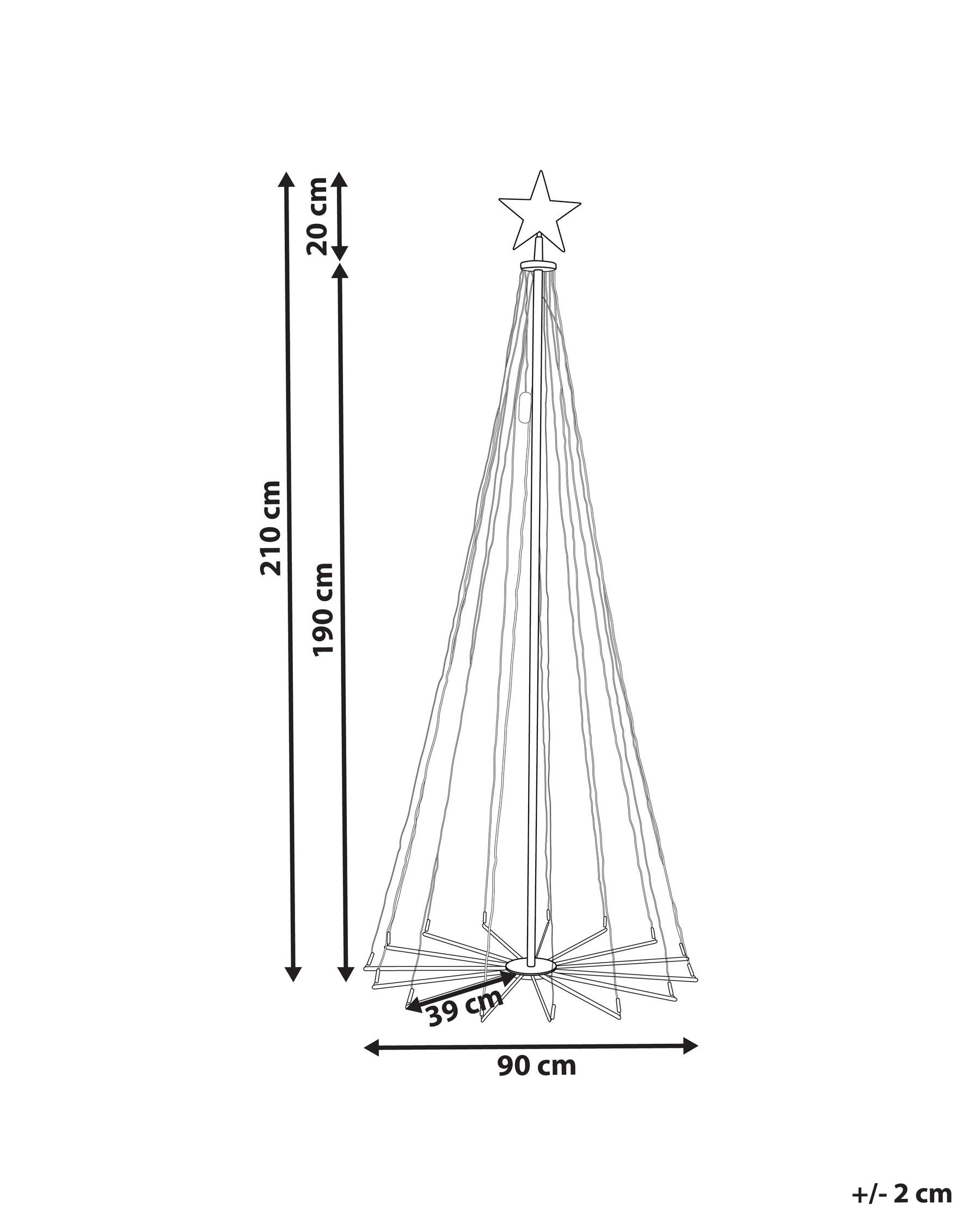 Christmas Tree with Multicolour Smart LED Lights and App 210 cm IKAMIUT_883605 Christmas Tree with Multicolour Smart LED Lights and App 210 cm IKAMIUT_883605