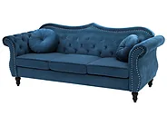 Sofa 3 Seater SKIEN Velvet Navy Blue_1161537