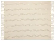 Blanket KHARI Cotton 125 x 150 cm Light Beige_839562