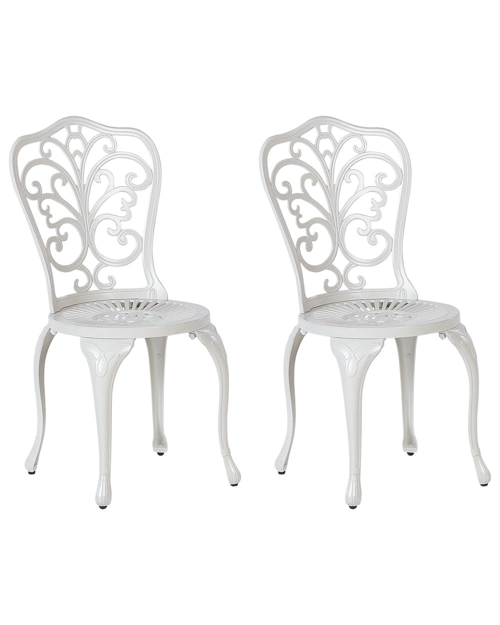 Lot de 2 chaises de jardin TRIORA Métal Blanc cassé