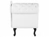 Left Hand Chaise Lounge Faux Leather White NIMES_415309