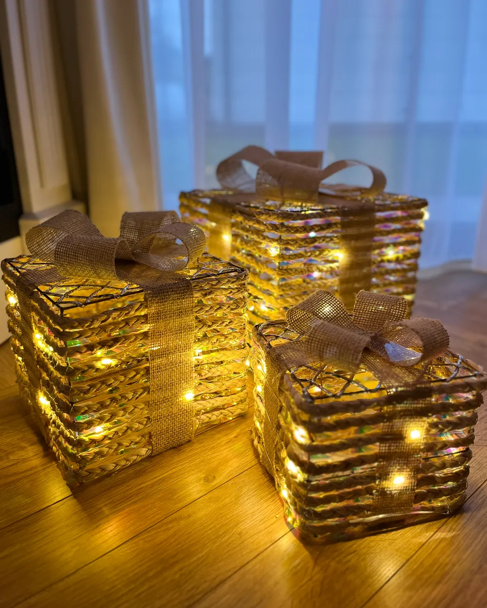 LED MOSSO 20/25/30 cm Regali di Natale Beige_1041711