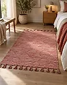 Alfombra NIGDE Rojo 140 x 200 cm Algodón