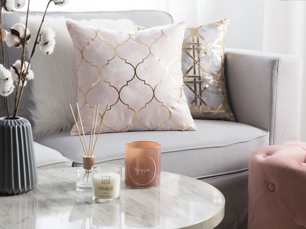 Pink and rose gold cushions shop