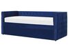 Výsuvná postel v modrém sametu 90 x 200 cm GASSIN_779315