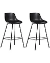 Set of 2 Bar Chairs EMMET Black