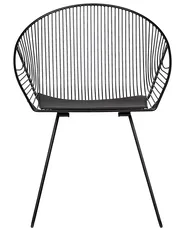 Set of 2 Dining Chairs AURORA Metal Black_792309