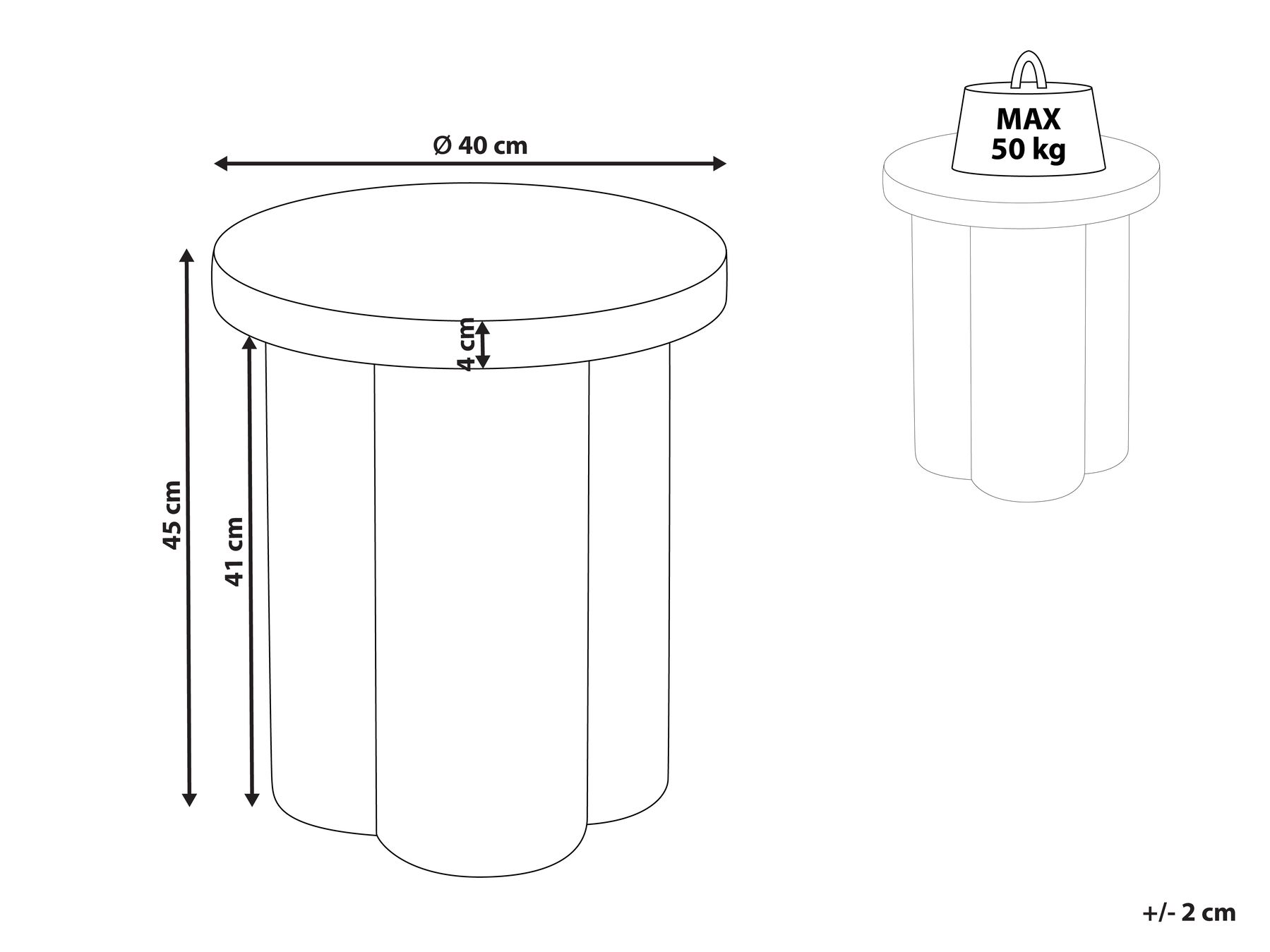 Side Table White ADEL_961972