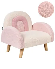 Kids Armchair Rainbow OMBO Boucle Pastel Pink_977418