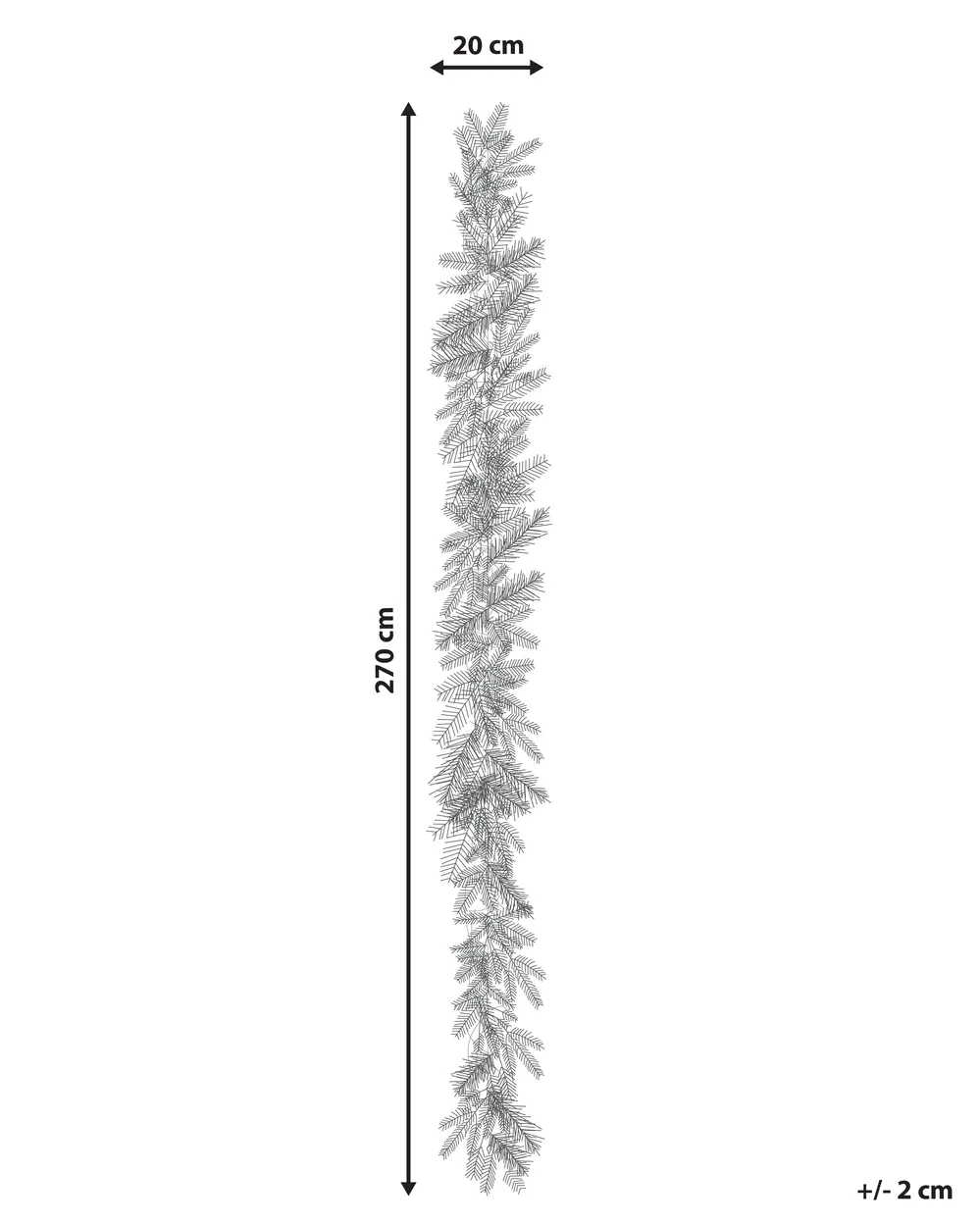 Festone natalizio innevato LED SUNDO 270 cm Bianco_813356