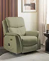 Electric Recliner Chair GLORIE with Massage Fabric Green