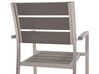 6 Seater Aluminium Garden Dining Set Grey VERNIO_47347