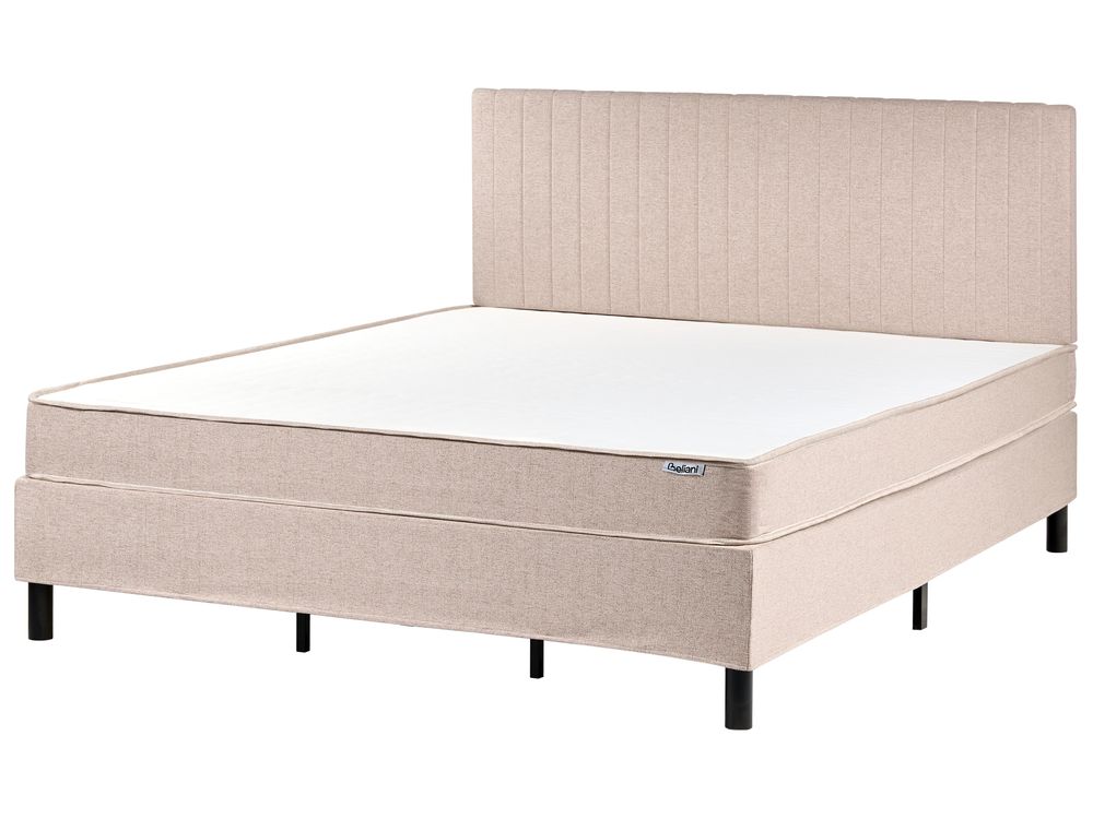 Lit Boxspring Tissu COUNTESS 180 x 200 cm Beige