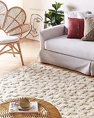 Tapis ITANAGAR Beige 160 x 230 cm Coton_1180164
