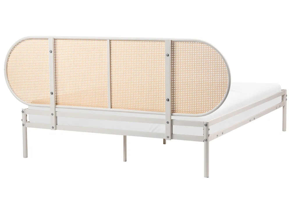 Bed PE Rattan BOULIN 160 x 200 cm (EU King Size) Beige_1116862
