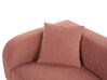 Chaise-longue à esquerda em tecido bouclé rosa LE CRAU_923696