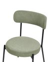 Set of 2 Dining Boucle Chairs Light Green ALLISON_929058