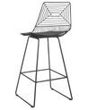 Zestaw 2 krzeseł barowych metalowy czarny BISBEE_868504