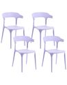 Set of 4 Garden Chairs GUBBIO Violet