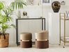 Set of 2 Storage Pouffes Brown WICHITA_772458