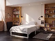 Bed without Headboard Pine Wood TALAIRAN 90 x 200 cm (EU Single) White_1170567