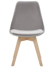 Set of 2 Dining Chairs DAKOTA II Velvet Grey_767868