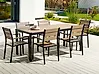 Garden Dining Set 6 Seater VERNIO Brown/ Black