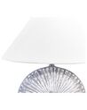 Set di 2 lampade da tavolo ceramica grigio e bianco 38 cm YUNA_872156