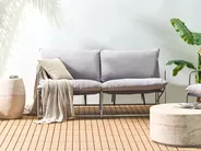 Sofa ogrodowa dla 2 osób PONTE Metal Szary_1013561