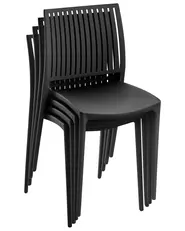 Set di 4 sedie da giardino ILLUMANI Nero_1077486