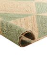 Jutový koberec 160 x 230 cm béžová/zelená CALIS_887096