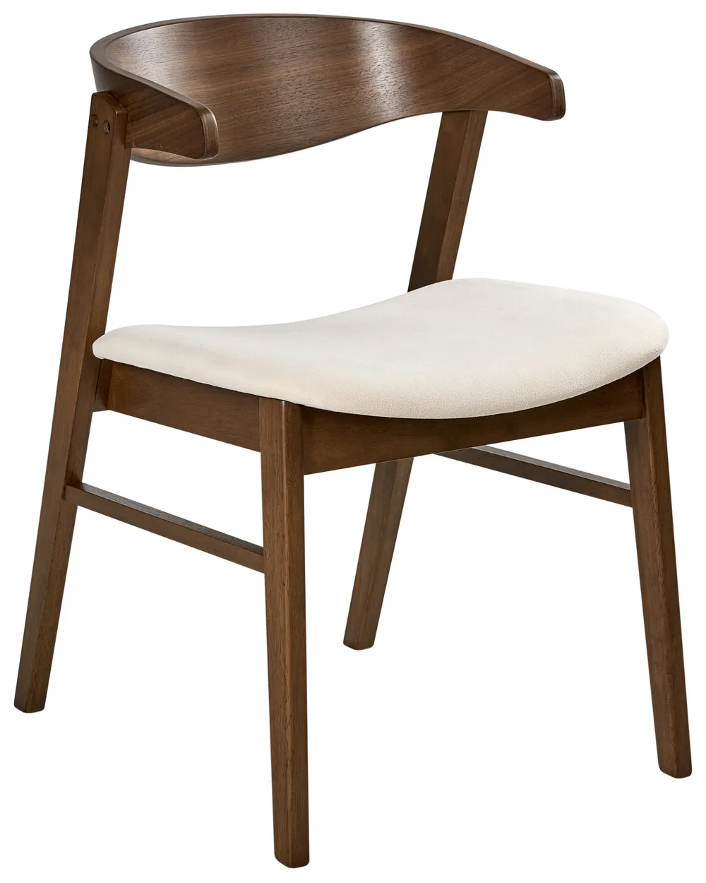 Set di 2 sedie da pranzo LILLY Tessuto Marrone/Bianco Sporco_1016074