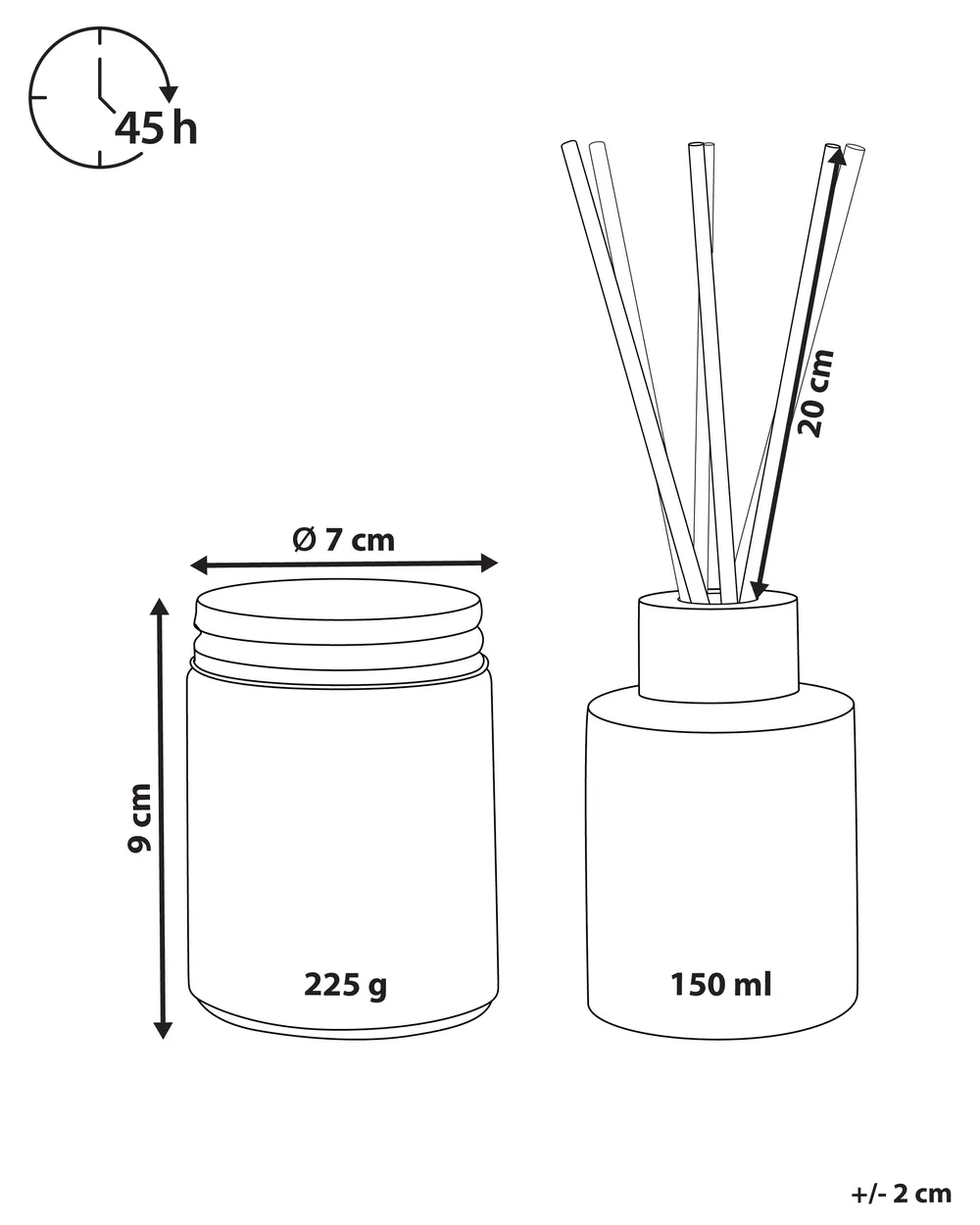 Scented Candle with Fragrance Reed Diffuser DARK ELEGANCE 9 cm Brown_874940