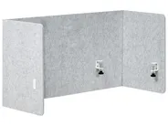 Desk Screen SOLOA 210 x 61 cm Grey_1015489