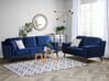 3 Seater Velvet Sofa Blue LOKKA_710729