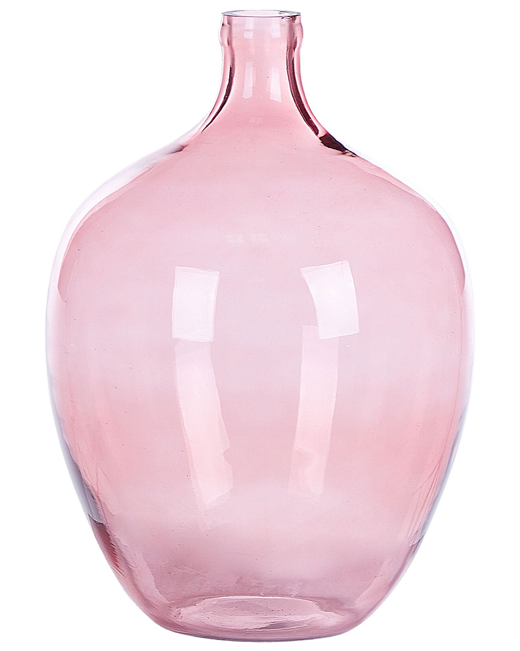 Dekovase Glas rosa transparent 39 cm ROTI_823633