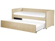 Trundle Bed Velvet TROYES 90 x 200 cm (EU Single) Beige_837071