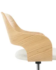 Sedia da scrivania NOVATO Lino sintetico Beige chiaro_962974