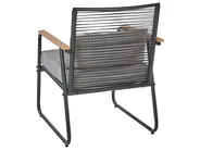 Garden Lounge Set with Table 4 Seater POMONTE Metal Black_919625