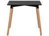 Mesa de comedor negro/madera clara/plateado 80 x 80 cm BUSTO_753832