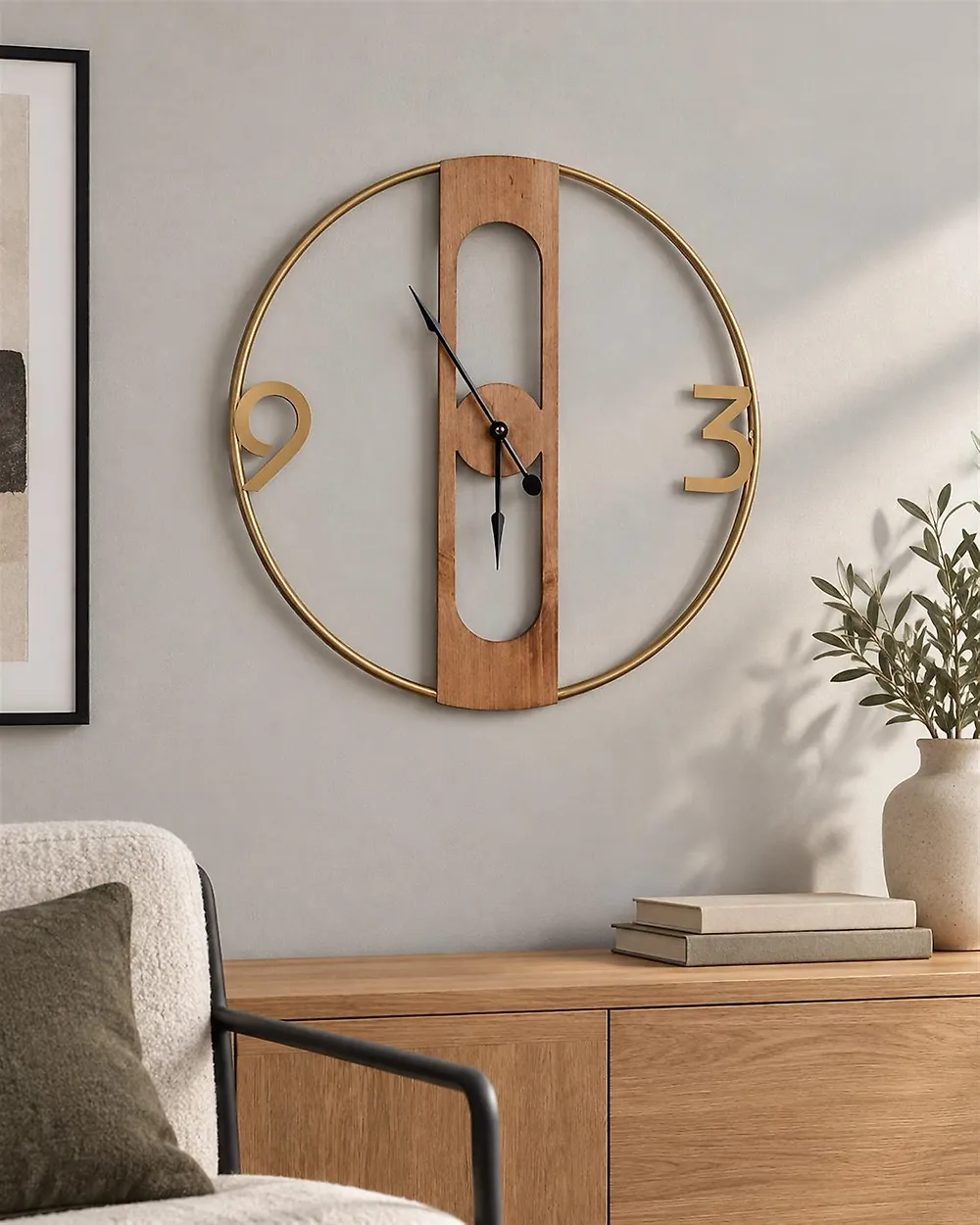 Wall Clock MULHOUSE Brown_1178222