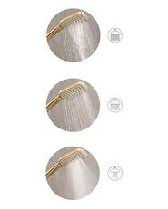 Shower Head and Hose Kit TINGO 4-function Gold_1006448
