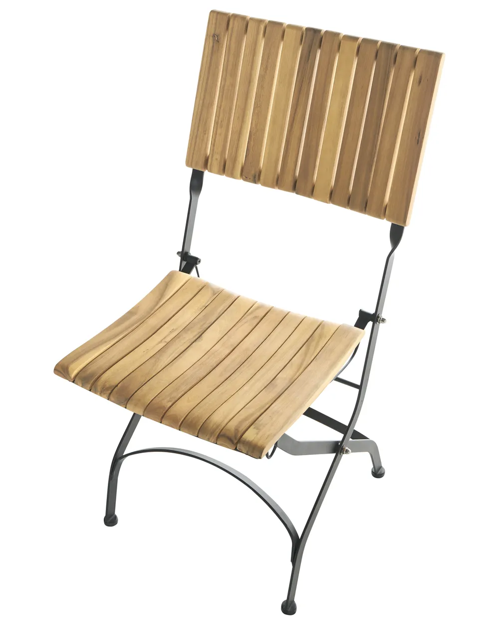 Set of 2 Garden Chairs LASCARI Armless Acacia Wood Light Brown_1074270