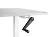 Fehér és szürke manuálisan állítható íróasztal 160 x 72 cm DESTINES_898810
