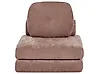 Single Sofa Bed OLDEN Chenille Light Brown