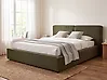 Bed Boucle LINARDS 180 x 200 cm (EU Super King) Dark Green