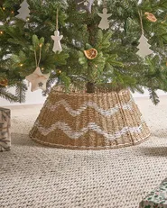 Osłonka pod choinkę HIVER 51 cm Trawa morska Naturalny_1011197