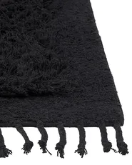 Rug BITLIS Black 140 x 200 cm Cotton_837655