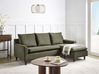 Hjørnesofa ELVENES Velour Mørkegrøn Venstrevendt